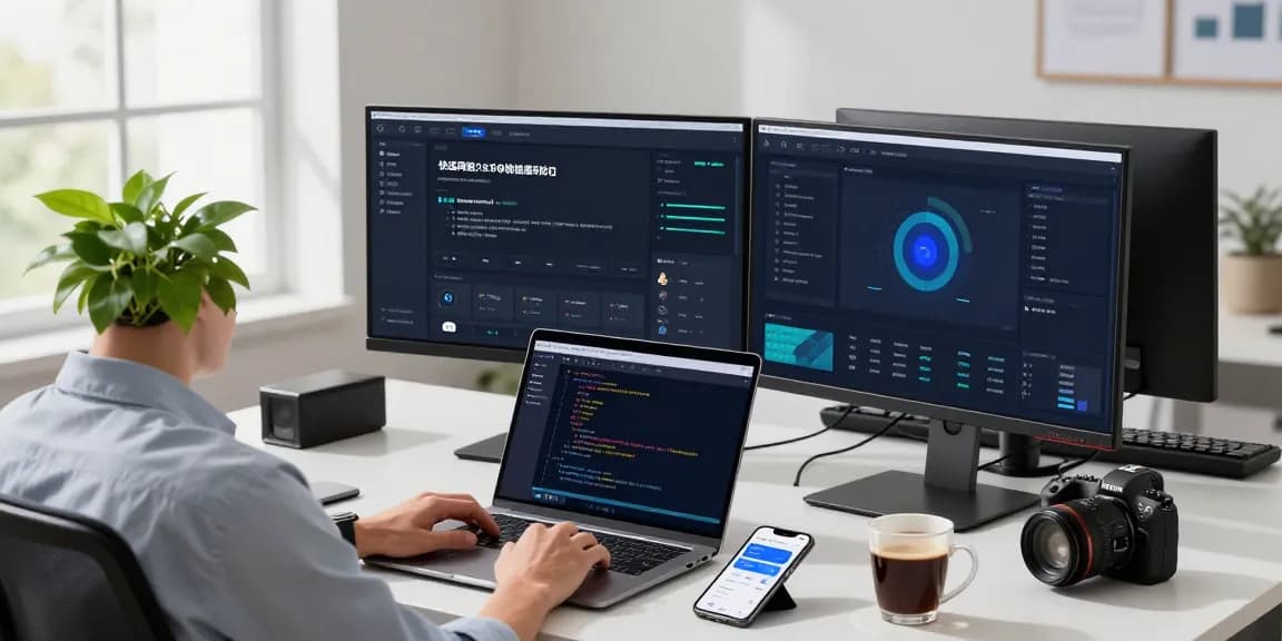快连 network acceleration software in a tech workspace with real-time data.