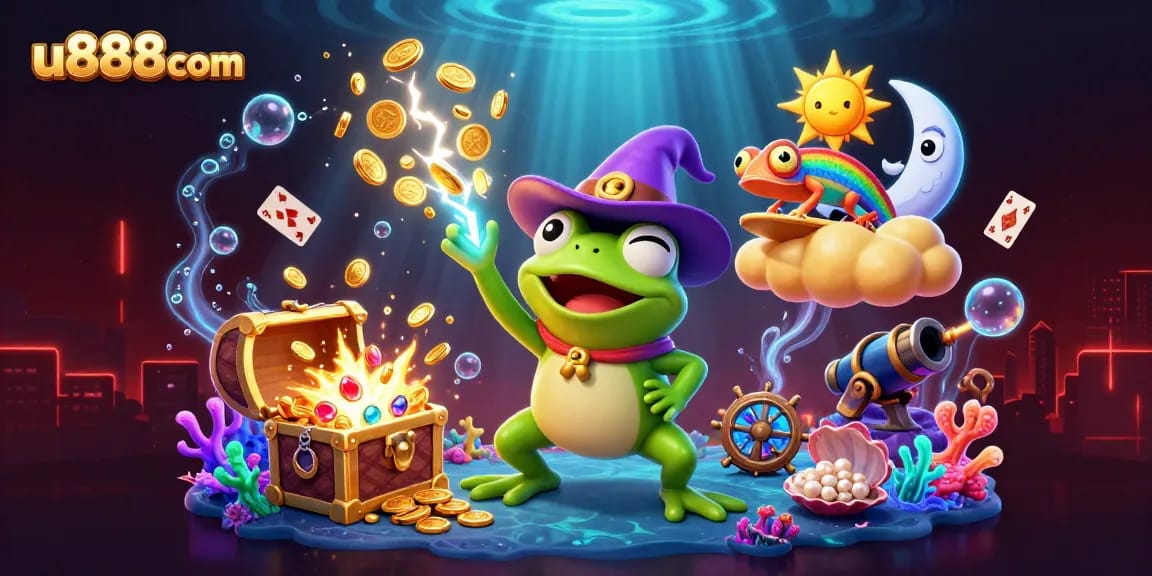 Experience the thrilling world of u888com with vibrant casino elements and enchanting characters in 3D.