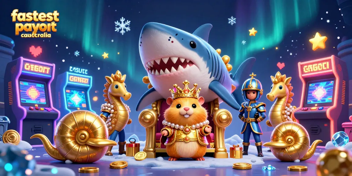 Experience the fun at the fastest payout casinos australia with vibrant characters and casino elements.