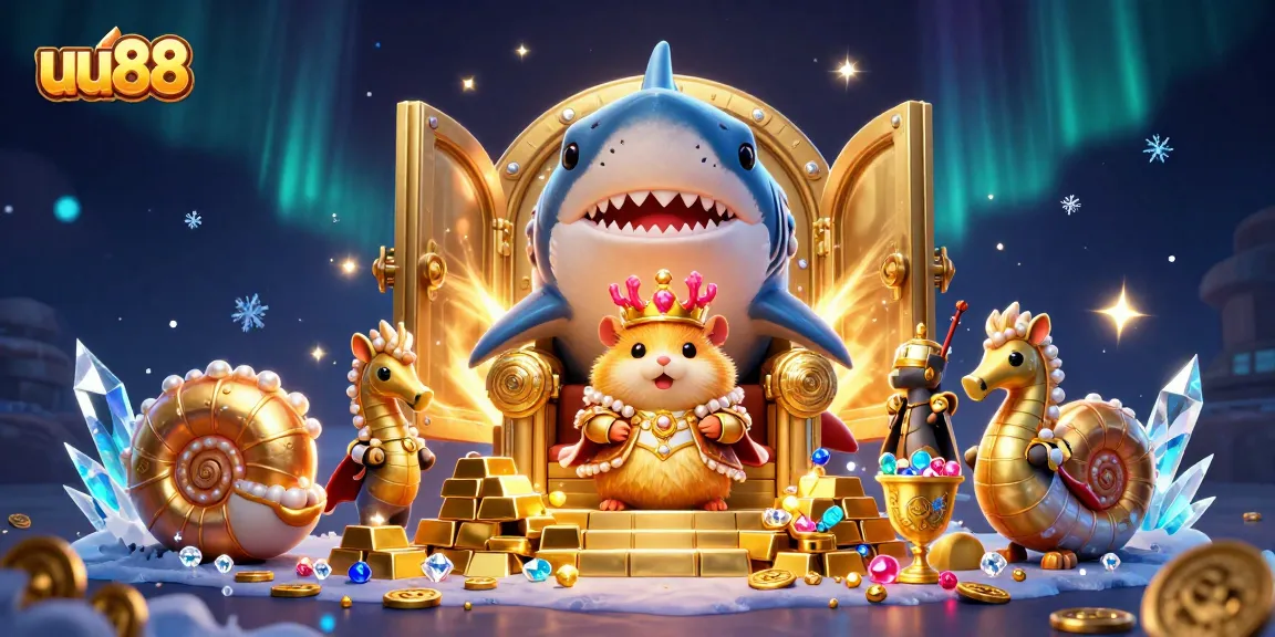 Engage with the thrilling uu88 casino experience, featuring a golden hamster king and treasure-filled adventure.