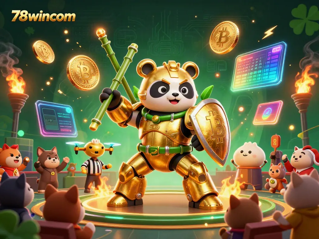 Experience thrilling action at 78wincom with vibrant visuals of a dynamic gaming arena.