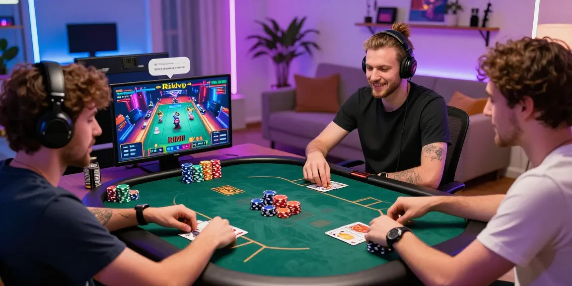 Engaged players enjoying a thrilling game on Rikvip with vibrant visuals and lively home atmosphere.