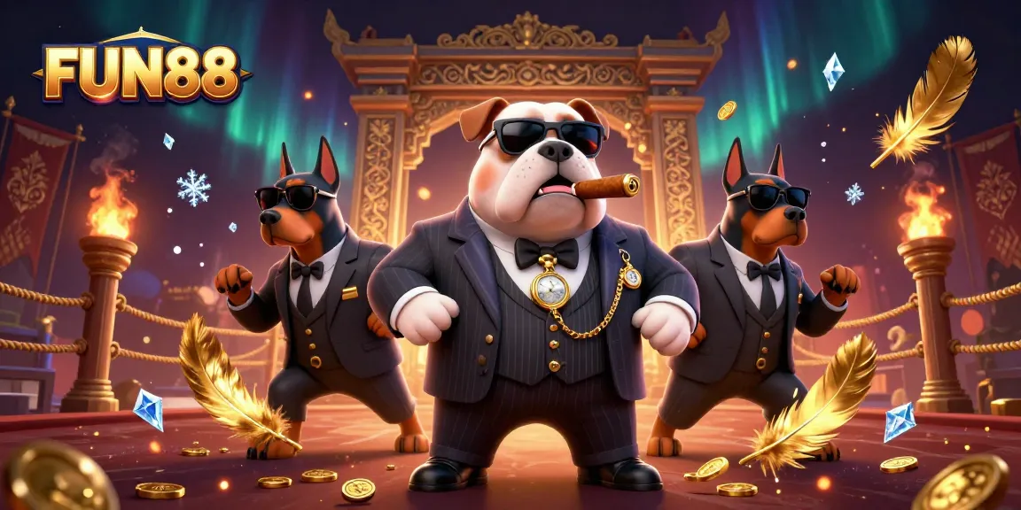 Witness thrilling moments at FUN88 with a 3D mafia boss and dramatic casino elements.