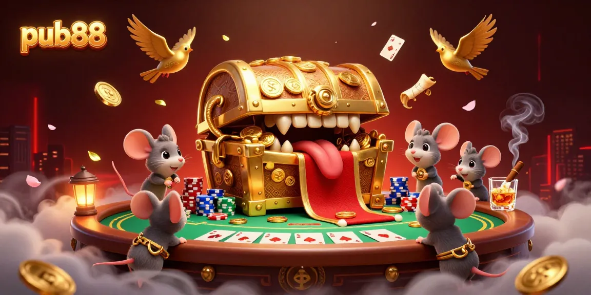 Engage in thrilling gameplay at pub88 featuring dynamic poker scenes and animated treasure elements.