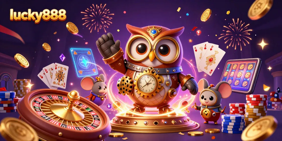 Experience the thrilling excitement of lucky888 with cascading coins and vibrant casino elements.