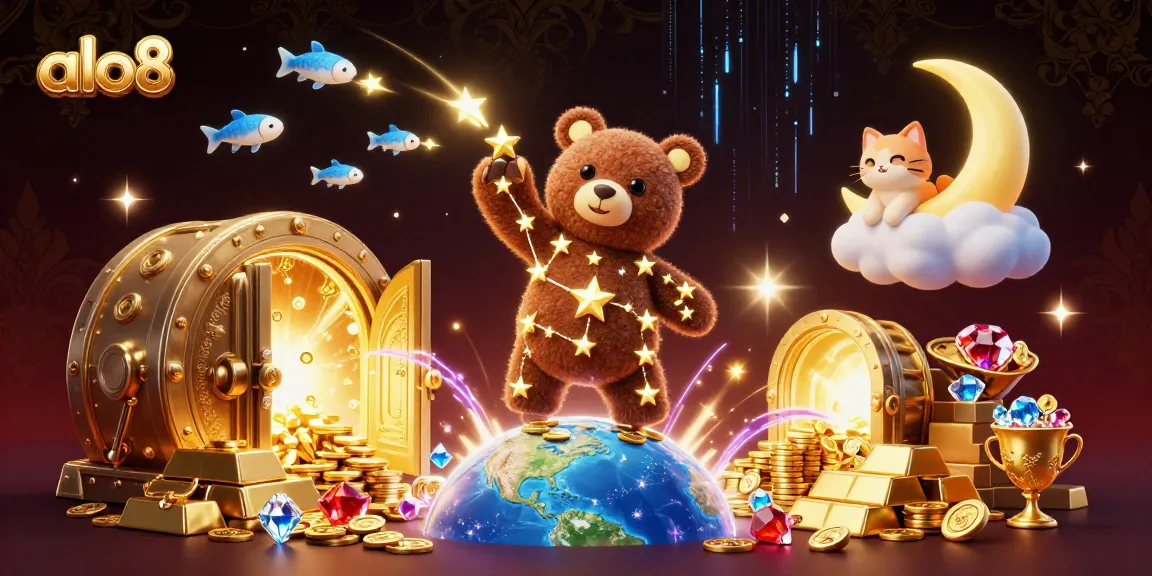 Alo8 players spin the reels for jackpots while collecting treasures in a vibrant casino world.