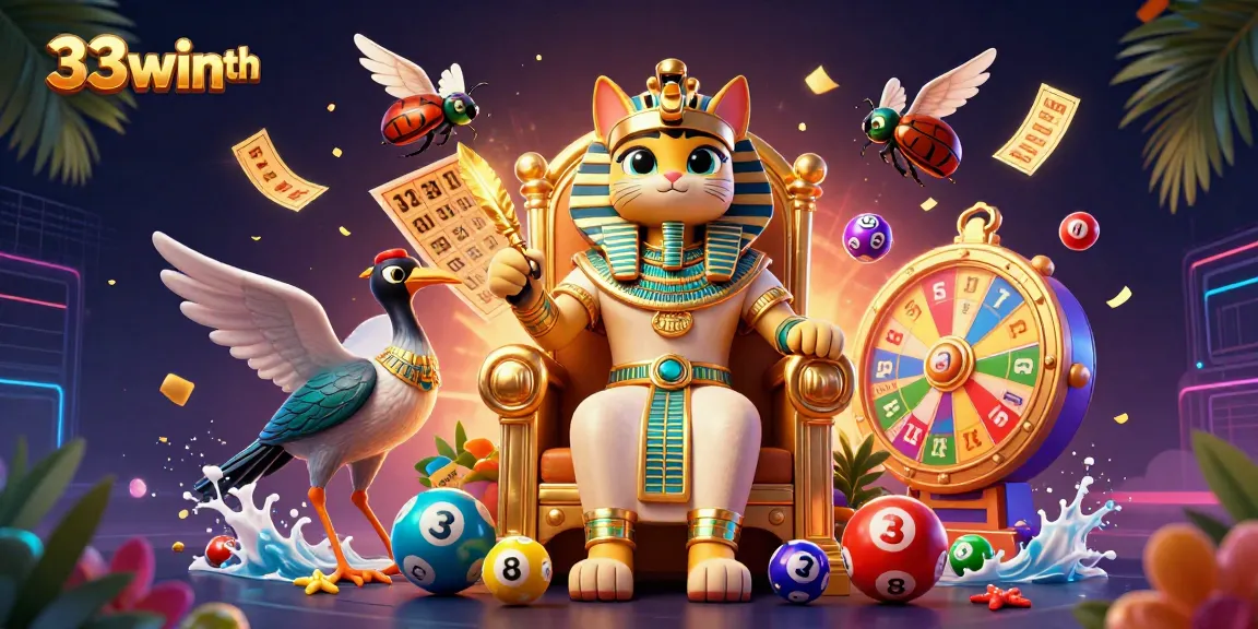 Experience thrilling gaming adventures at 33winth with vibrant 3D illustrations of casino excitement.